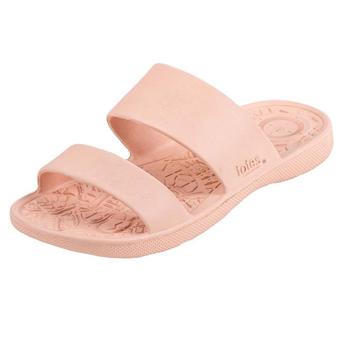 totes® SOLBOUNCE  Ladies Double Strap Slide Evening Sand Extra Image 2